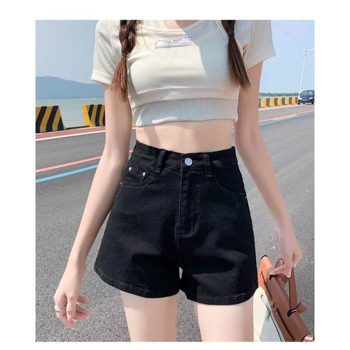 Cross-border Light Blue Denim Super Short Women's Summer Thin Hip Raise Slimming - MYLUXURY LANE ENTERPRISE