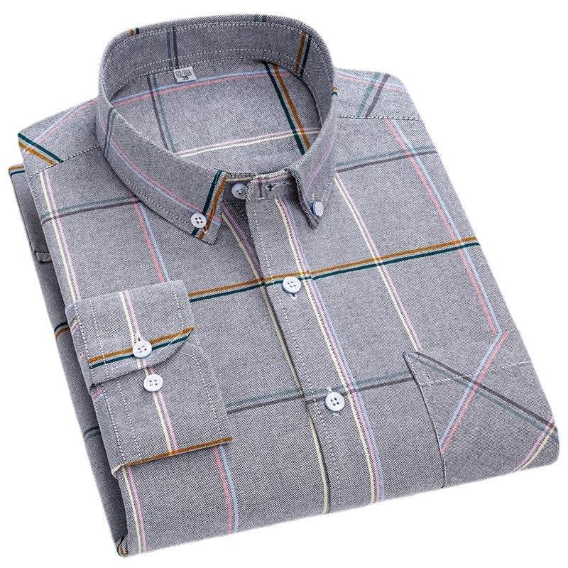 Casual Oxford Men's Full Cotton Shirt - MYLUXURY LANE ENTERPRISE