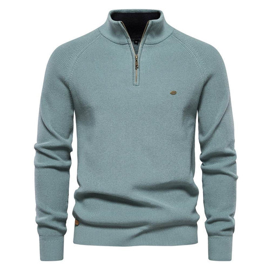 Men's Fashionable Simple Half Turtleneck Solid Color Top - MYLUXURY LANE ENTERPRISE