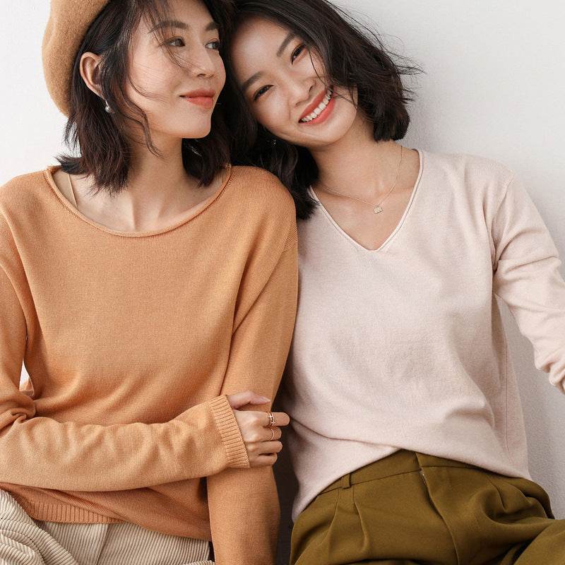 Korean Style Loose Inner Sweater Women All-match Bottoming Shirt - MYLUXURY LANE ENTERPRISE