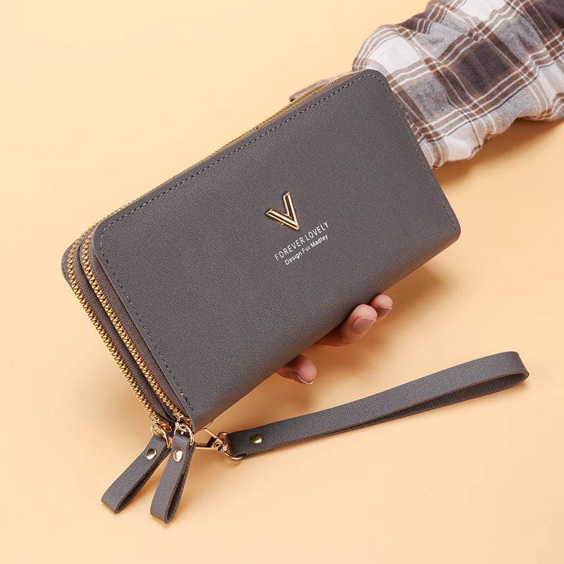 Women's Handbag Long Double Layer Zipper Large Capacity - MYLUXURY LANE ENTERPRISE