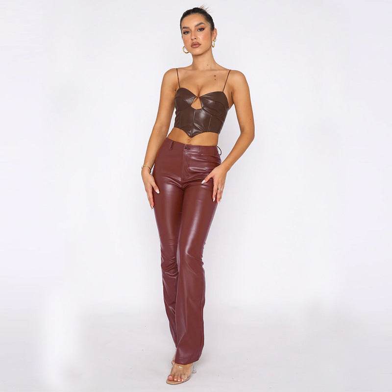 Fashion New Women's High Elastic PU Leather Pants - MYLUXURY LANE ENTERPRISE