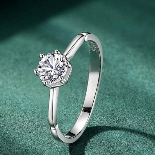 S925 Silver Classic Micro-inlaid Diamond Ring - MYLUXURY LANE ENTERPRISE