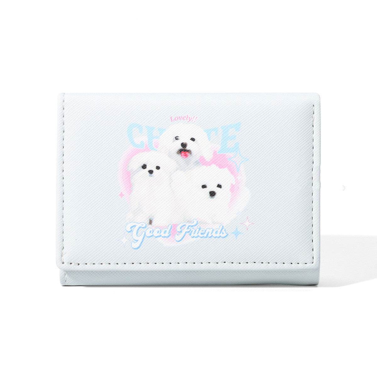 Cute Ladies Card Holder Fashion Cross Pattern Three Fold - MYLUXURY LANE ENTERPRISE