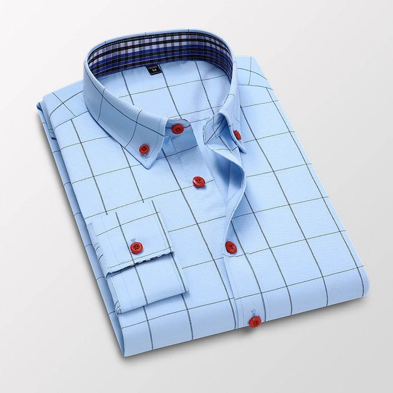 Fall Men's Shirts Long Sleeve Casual Slim Fit - MYLUXURY LANE ENTERPRISE