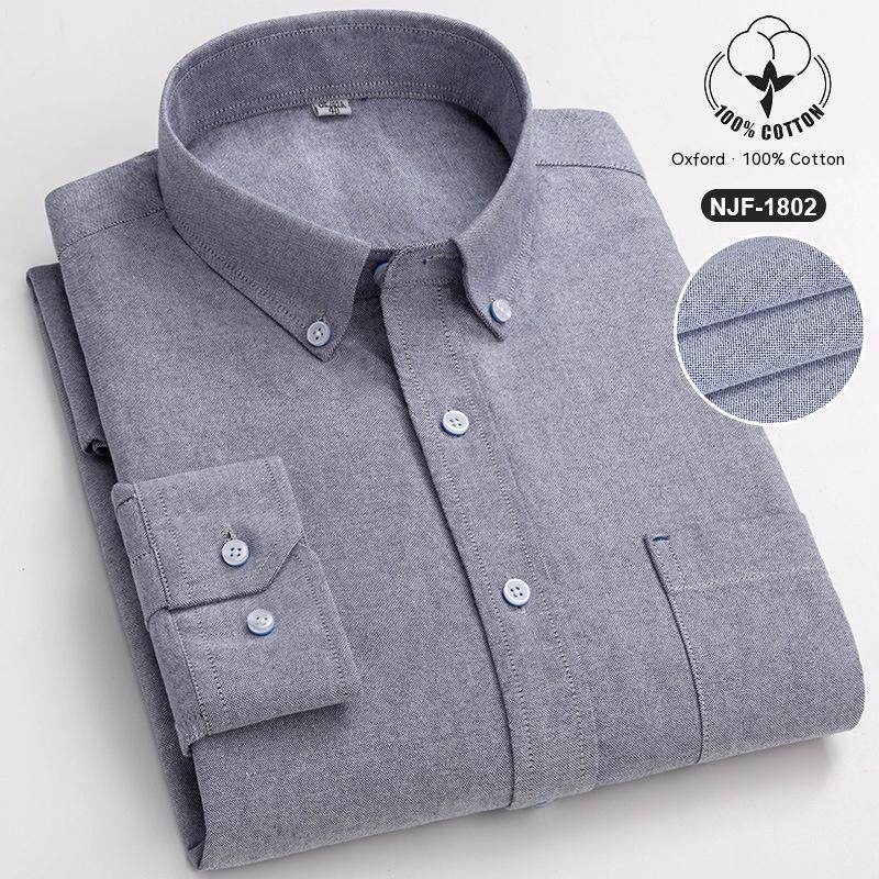 Casual Oxford Men's Full Cotton Shirt - MYLUXURY LANE ENTERPRISE