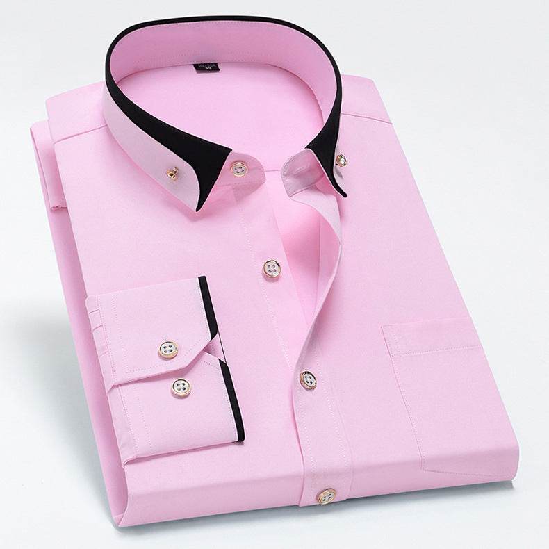 Men's Stretch Long Sleeve Shirt Casual And Comfortable Non-ironing - MYLUXURY LANE ENTERPRISE