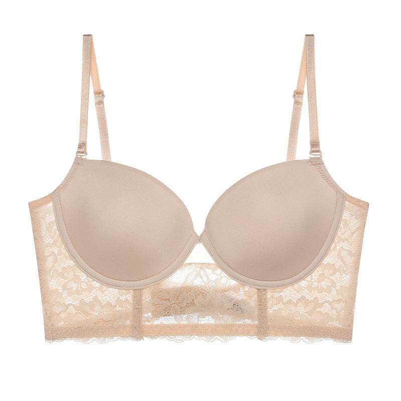 Bra U-shaped Large Backless Underwear Glossy Invisible Gathering - MYLUXURY LANE ENTERPRISE