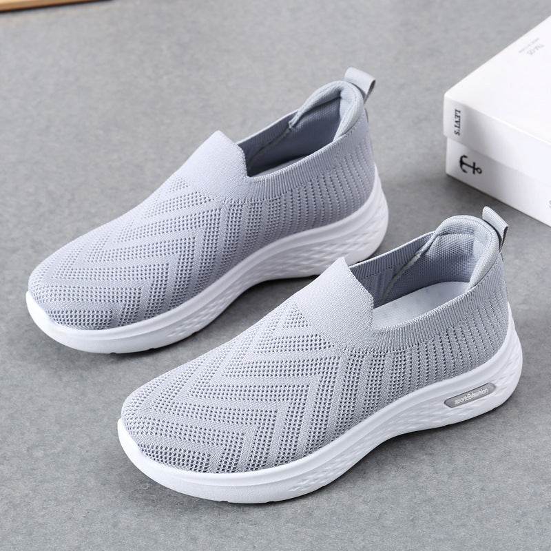 Casual Mesh Shoes Sock Slip On Flat Shoes For Women Sneakers Casual Soft Sole Walking Sports Shoe - MYLUXURY LANE ENTERPRISE