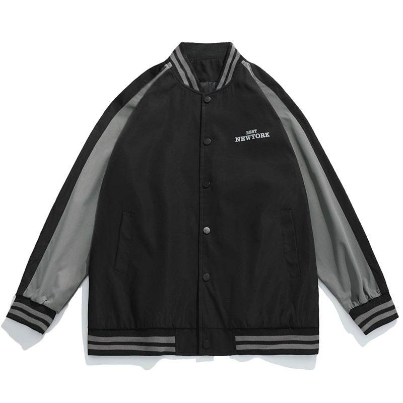 Contrast Color Design Baseball Jacket Trend - MYLUXURY LANE ENTERPRISE