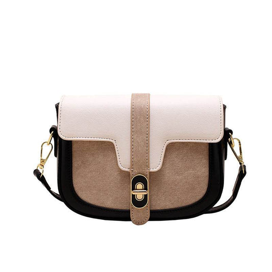 Retro Casual Bag Female Fashion Color Contrast - MYLUXURY LANE ENTERPRISE