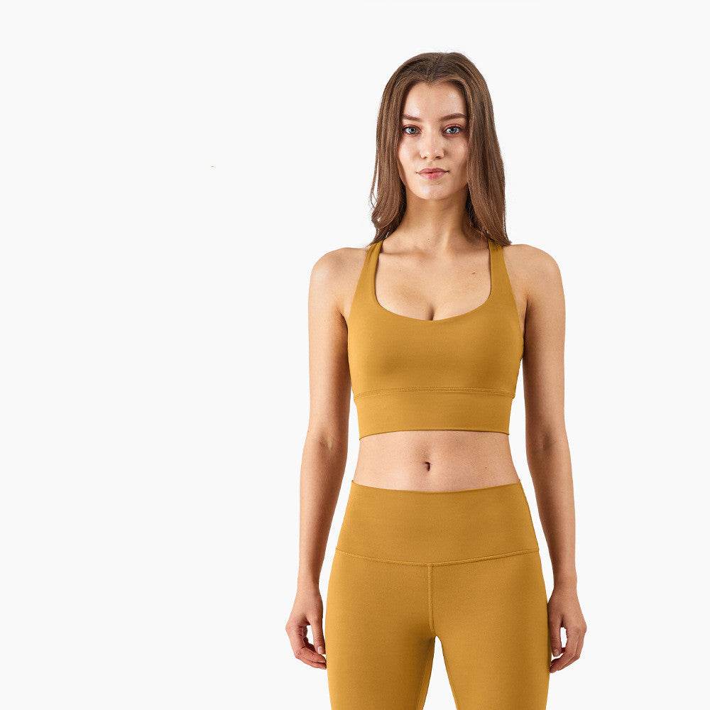 Cross Back Sports Push Up Shape Yoga Bra - MYLUXURY LANE ENTERPRISE