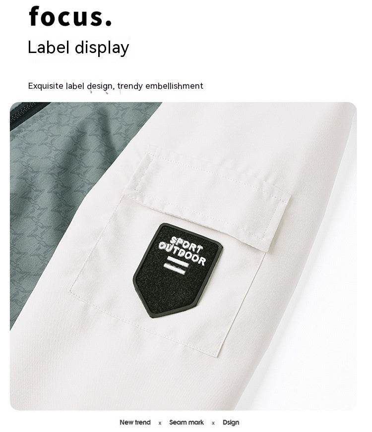 Jacket Men's Jacket Casual Stand Collar Trendy Brand Fashion Baseball Uniform Men's Youth Jacket Hollow Out - MYLUXURY LANE ENTERPRISE