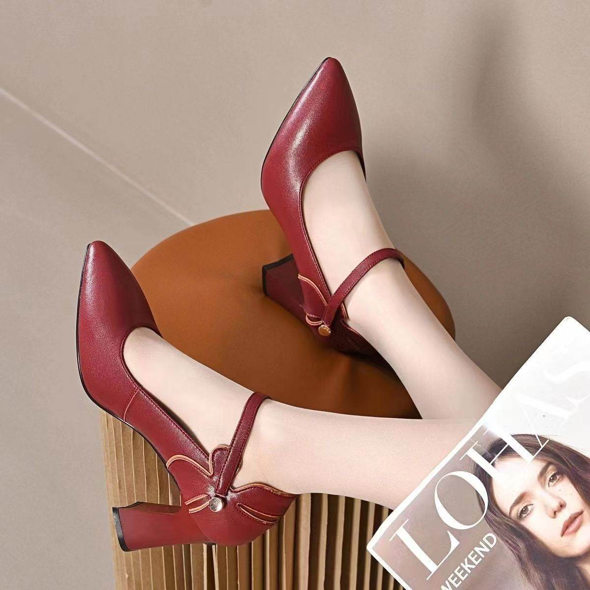 High Heels Women's Fashion Pointed Toe Shallow Mouth - MYLUXURY LANE ENTERPRISE