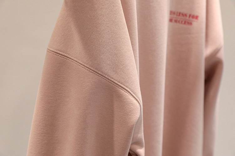 Fleece-lined Thick Lazy Round Neck Loose Sweatshirt Women - MYLUXURY LANE ENTERPRISE