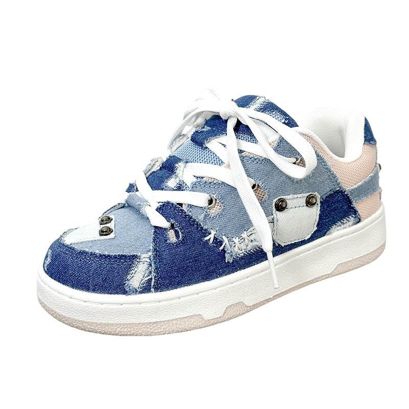 Denim Canvas Cold Glue Bread Shoes - MYLUXURY LANE ENTERPRISE