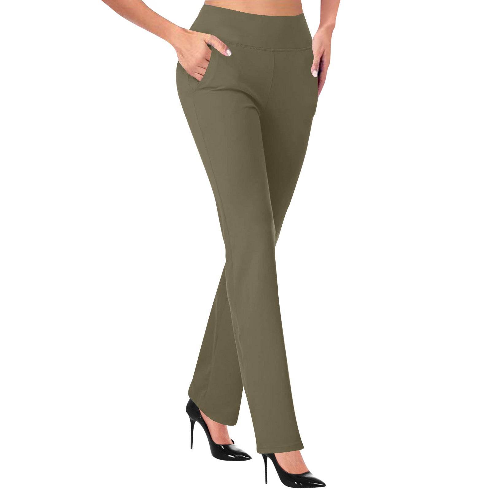 Women's Spring And Autumn New Casual High Waist Slimming Horseshoe Pants - MYLUXURY LANE ENTERPRISE