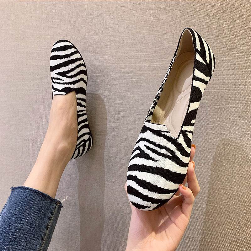 Pumps Round Head Woven Shallow Mouth Flying Woven Women's Flat Bottom - MYLUXURY LANE ENTERPRISE