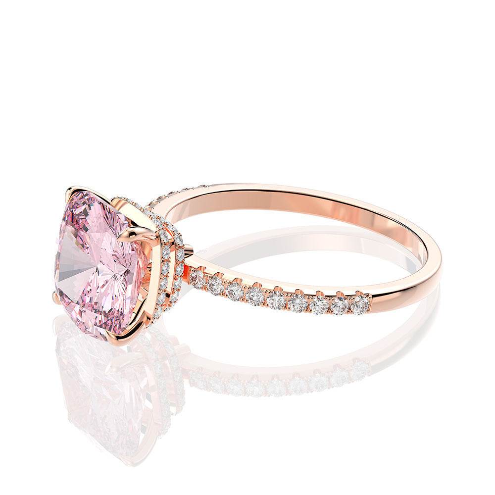High Carbon Diamond Fat Square Ring Diamond Simulation Diamond Ring Wedding - MYLUXURY LANE ENTERPRISE