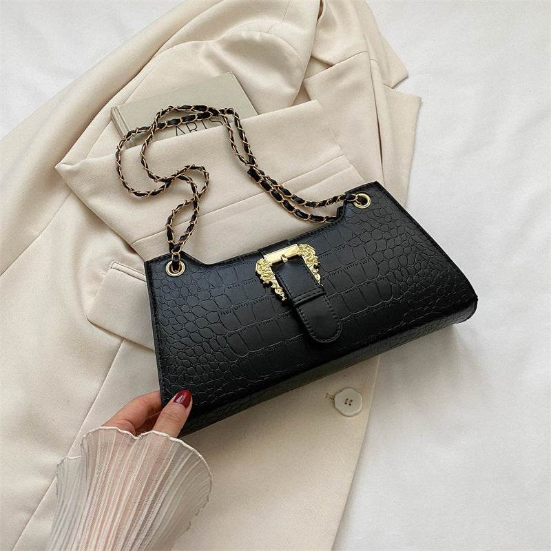 Women's Fashion Simple Chain Fashion Bag Shoulder Bag Casual Trend Crossbody Small Square Bag - MYLUXURY LANE ENTERPRISE
