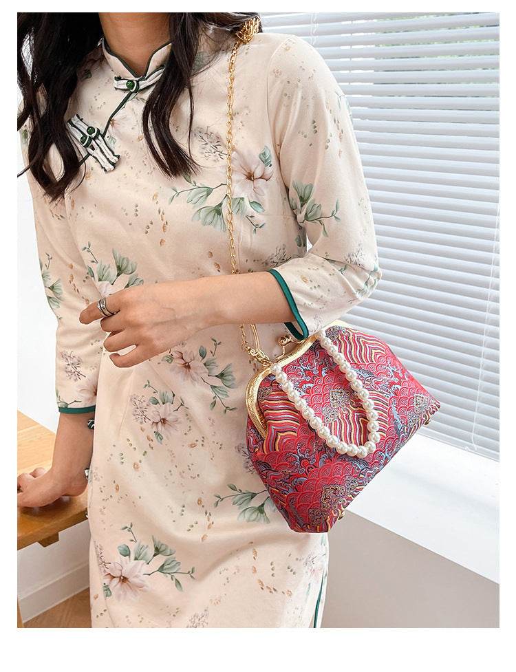Women's Large-capacity Lace Clip Shoulder Handbag - MYLUXURY LANE ENTERPRISE