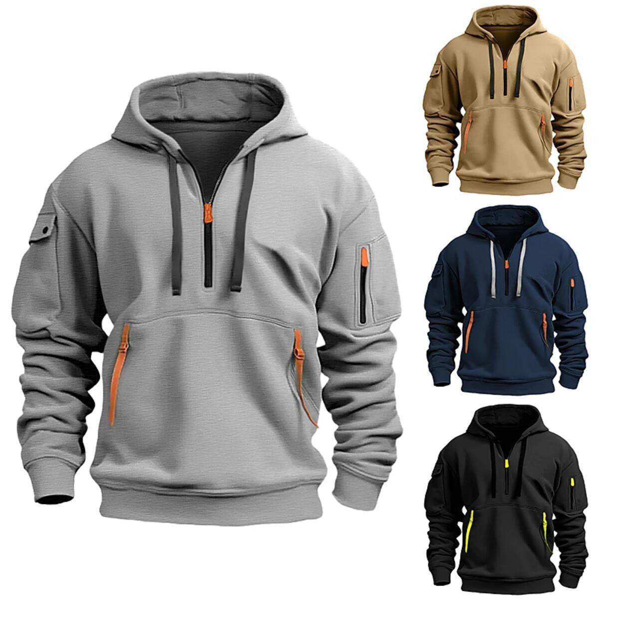 Cotton Dropped Shoulder Hooded Sweatshirt Men's Women's Plus Size Loose Pullover Fashion Sweatshirt - MYLUXURY LANE ENTERPRISE