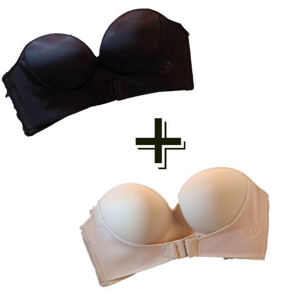 Anti-Glare One-Piece Bra Gathered Up Strapless Bra - MYLUXURY LANE ENTERPRISE