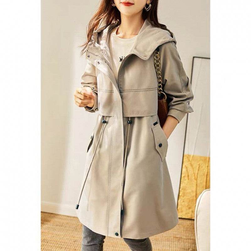 Women's Spring And Autumn Windbreaker Korean Fashion Overcoat - MYLUXURY LANE ENTERPRISE