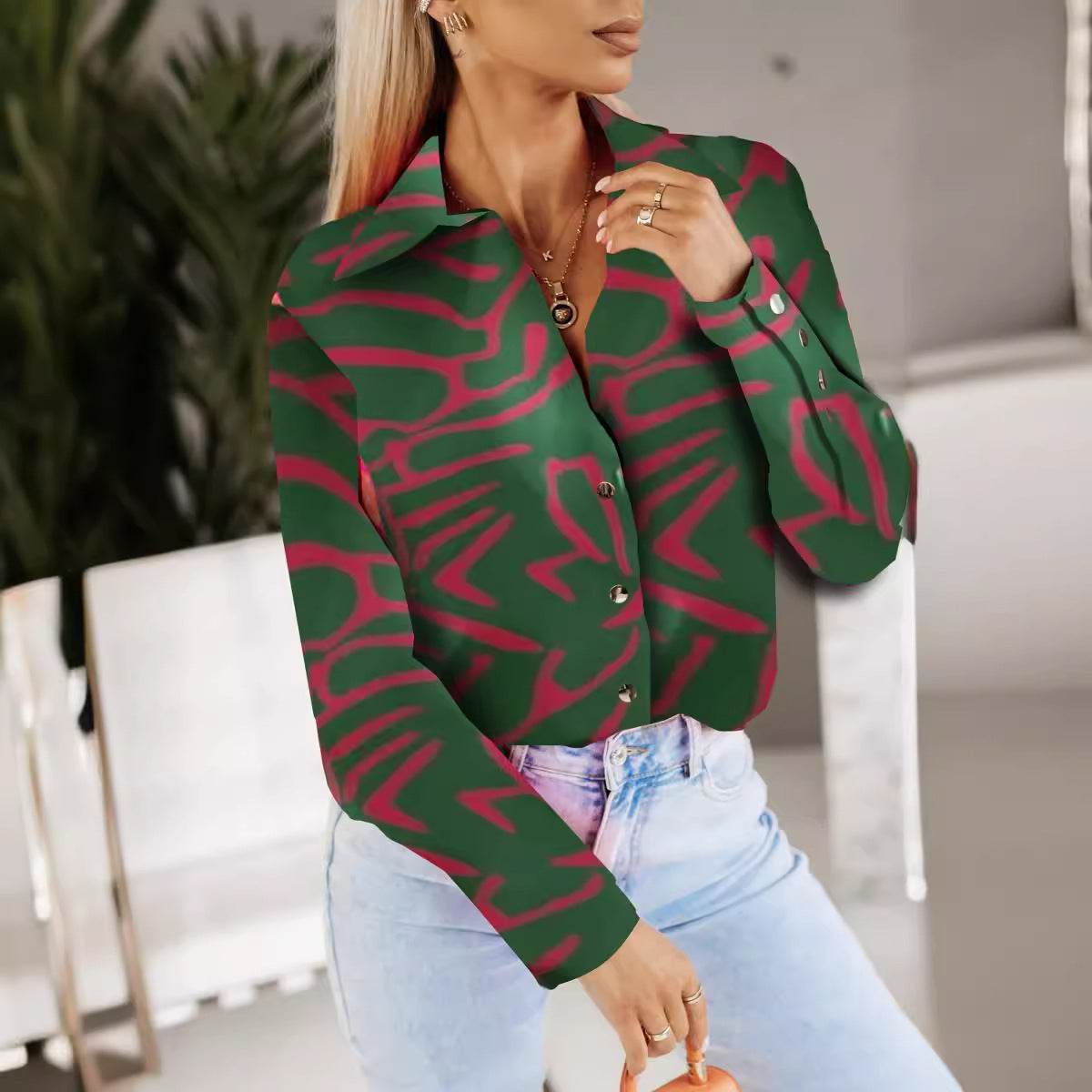 European And American Spring And Autumn Top Printed Shirt - MYLUXURY LANE ENTERPRISE