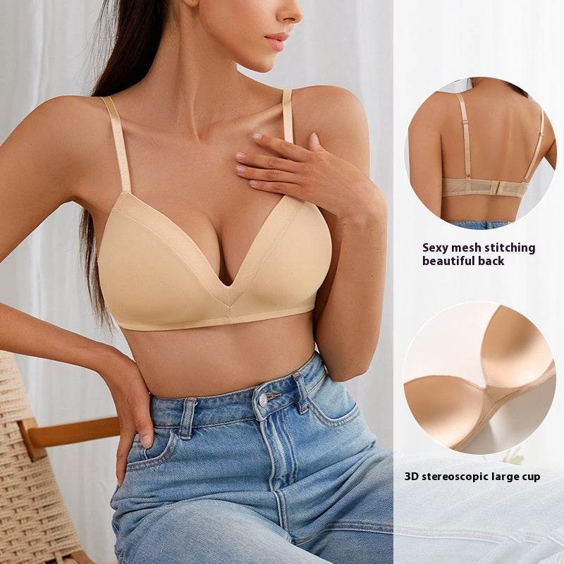 Push Up Comfort Pure Color Mesh Backless Bra - MYLUXURY LANE ENTERPRISE