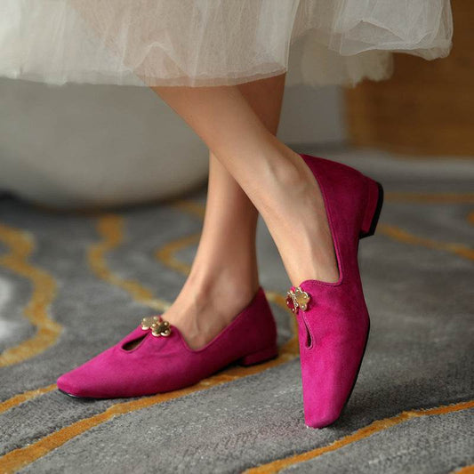 Low-cut Square Headgear Foot Mid-mouth Women's Shoes - MYLUXURY LANE ENTERPRISE