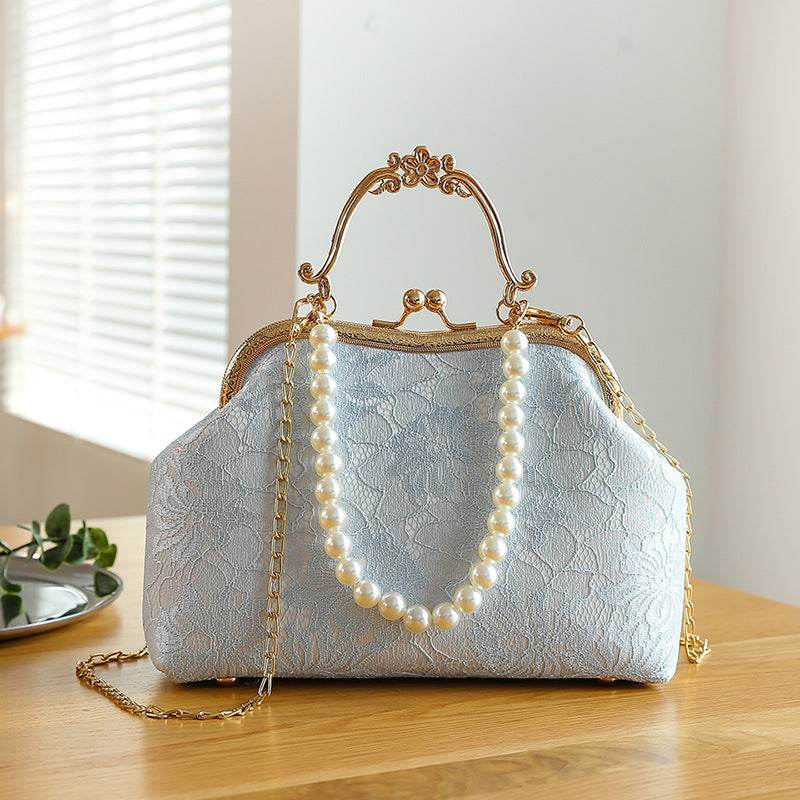 Women's Large-capacity Lace Clip Shoulder Handbag - MYLUXURY LANE ENTERPRISE