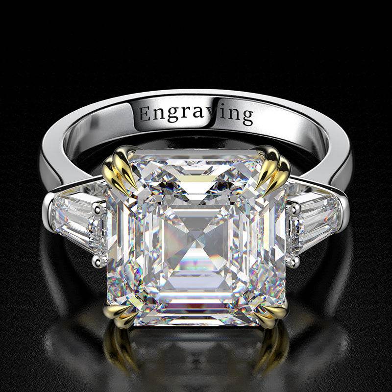 S925 Silver European And American Luxury Square Ring - MYLUXURY LANE ENTERPRISE