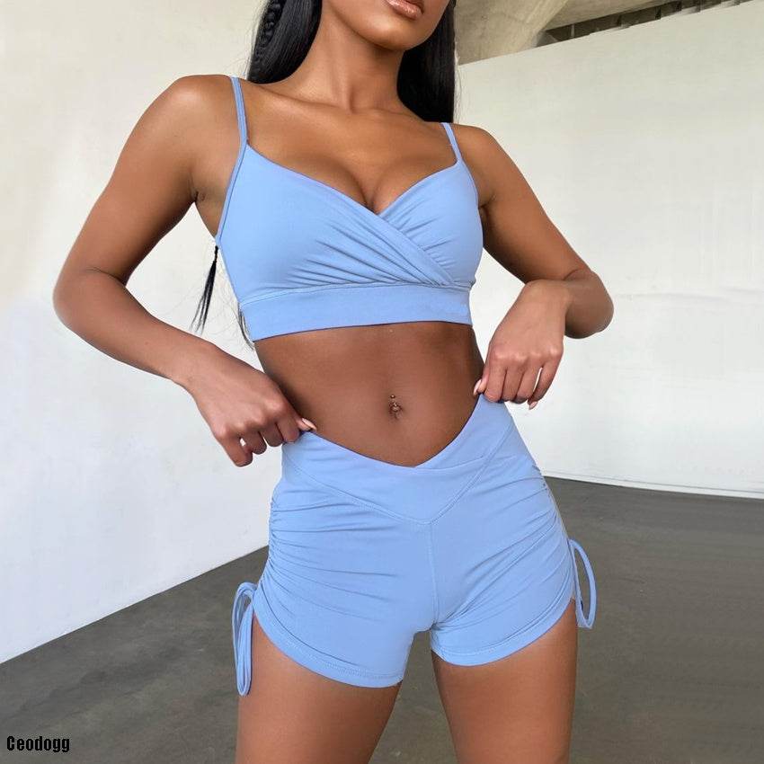 Cross Strap Hollow Yoga Wear Hollow Tight Sling Sports Top Bra Casual - MYLUXURY LANE ENTERPRISE