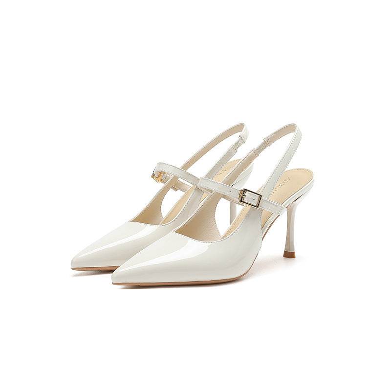 French Style Temperament Hollow High Heels Sandals Shallow Mouth Pointed Toe - MYLUXURY LANE ENTERPRISE