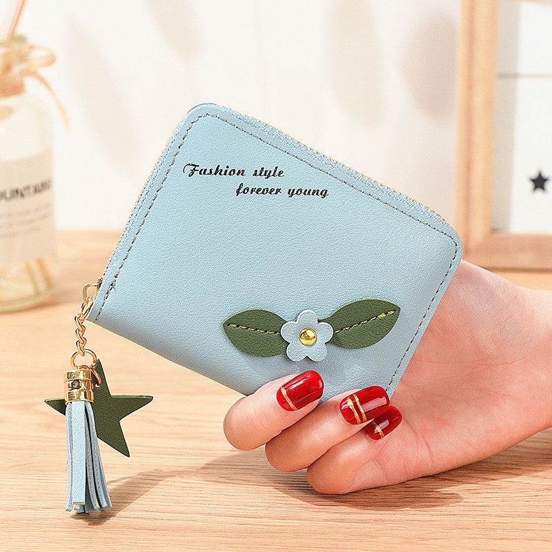 Women's Simple Flower Zipper Purse - MYLUXURY LANE ENTERPRISE