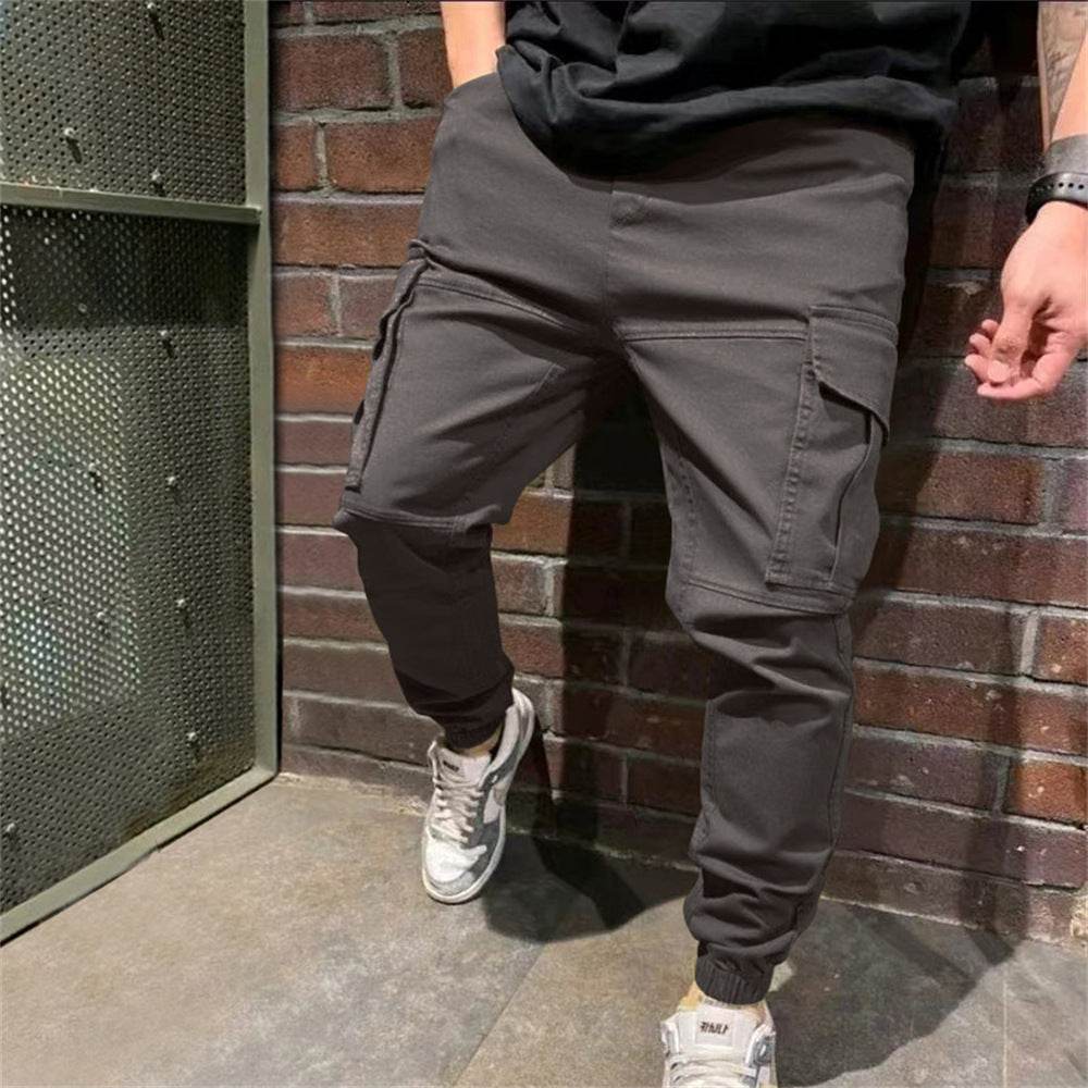 Mens Sports Pants With Pockets Casual Cargo Trousers - MYLUXURY LANE ENTERPRISE