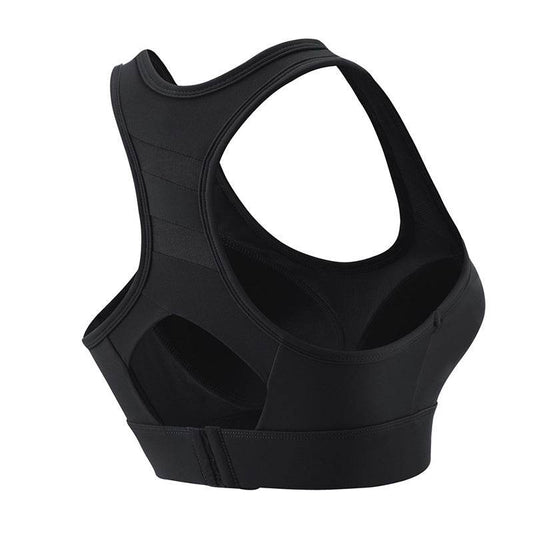 High-Performance Seamless Yoga Sports Bra - Sweat-Wicking, Shockproof, High Support, Hollow-Out Back Design - Hand Washable, Polyamide and Spandex Blend, Solid Color, Scoop Neck, Pullovers, Contrast Mesh Details - MYLUXURY LANE ENTERPRISE