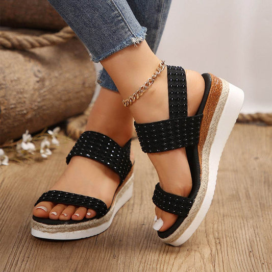 Summer Fashion Wedge Sandals For Women Peep-toe Shoes For Women - MYLUXURY LANE ENTERPRISE