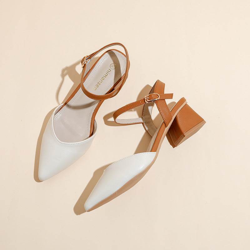 Summer New French Women's Chunky Heels - MYLUXURY LANE ENTERPRISE