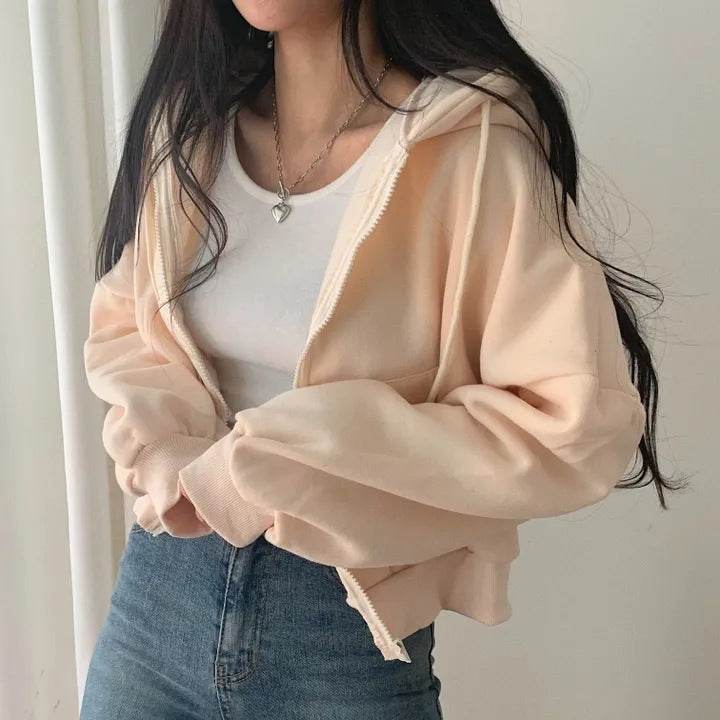 Hooded Cardigan Velvet Padded Thickened Sweater Women - MYLUXURY LANE ENTERPRISE
