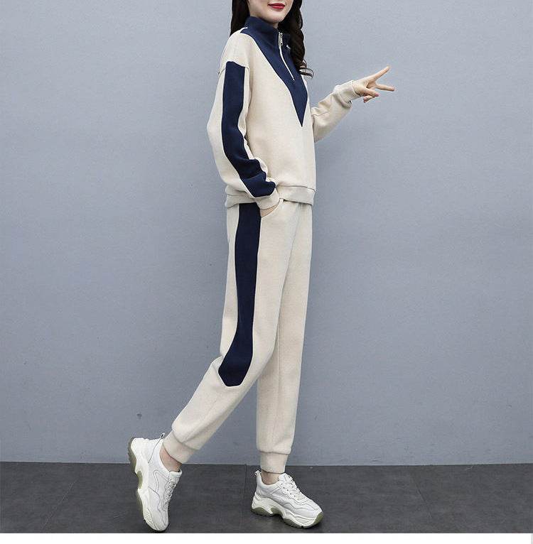 Thickened Velvet Sport Suit Women's Long-sleeved Sweater Casual Wear - MYLUXURY LANE ENTERPRISE