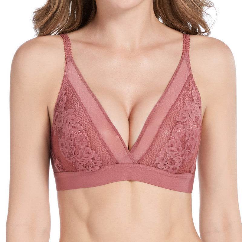 French Triangle Cup Bra Sexy Lace Ultra-thin Bra - MYLUXURY LANE ENTERPRISE