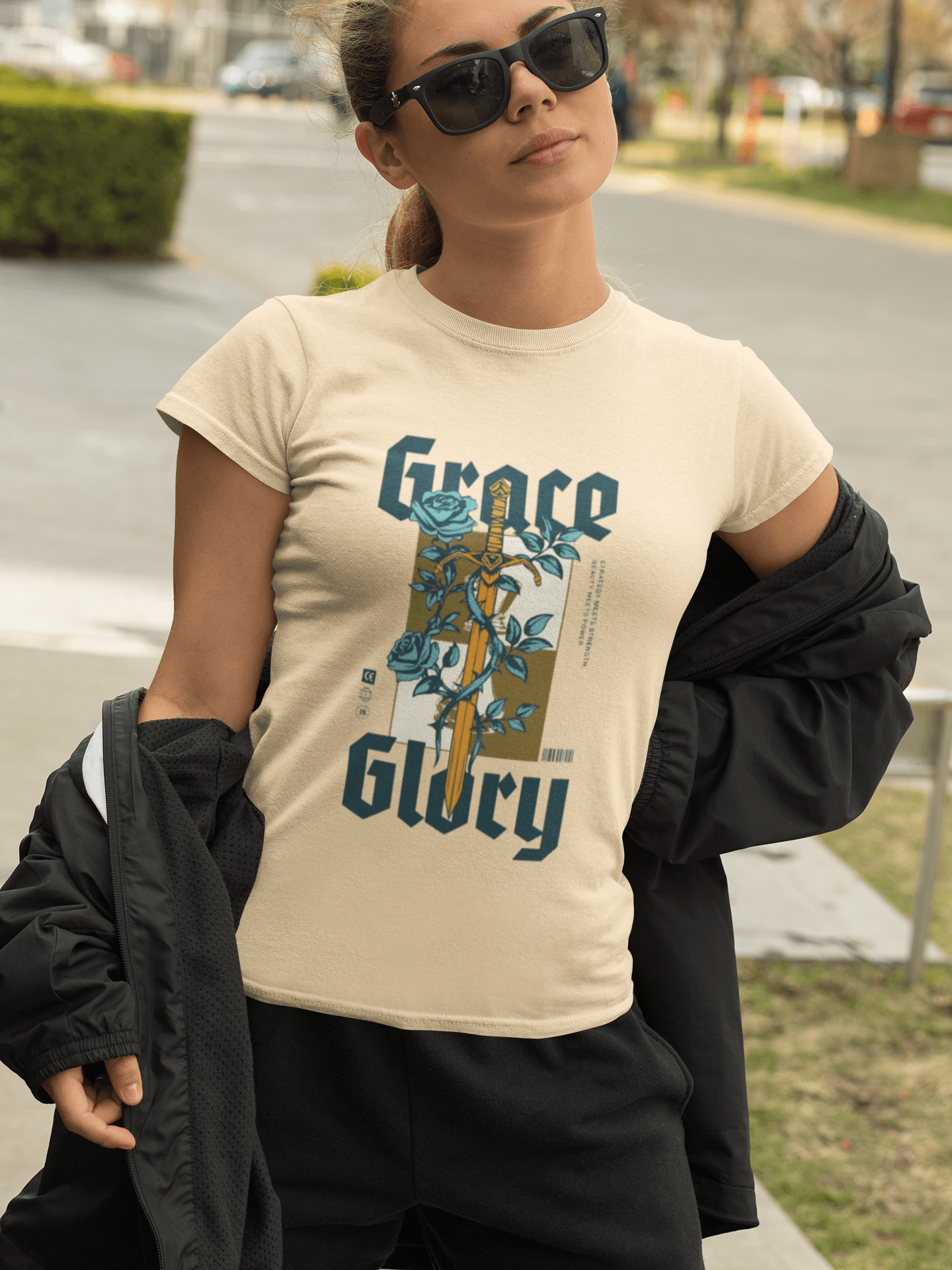 Grace & Glory Graphic Tee – Effortless Style, Empowering Message - MYLUXURY LANE ENTERPRISE