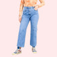Classic 90s Boyfriend Blue Denim Wide Leg Jeans - MYLUXURY LANE ENTERPRISE