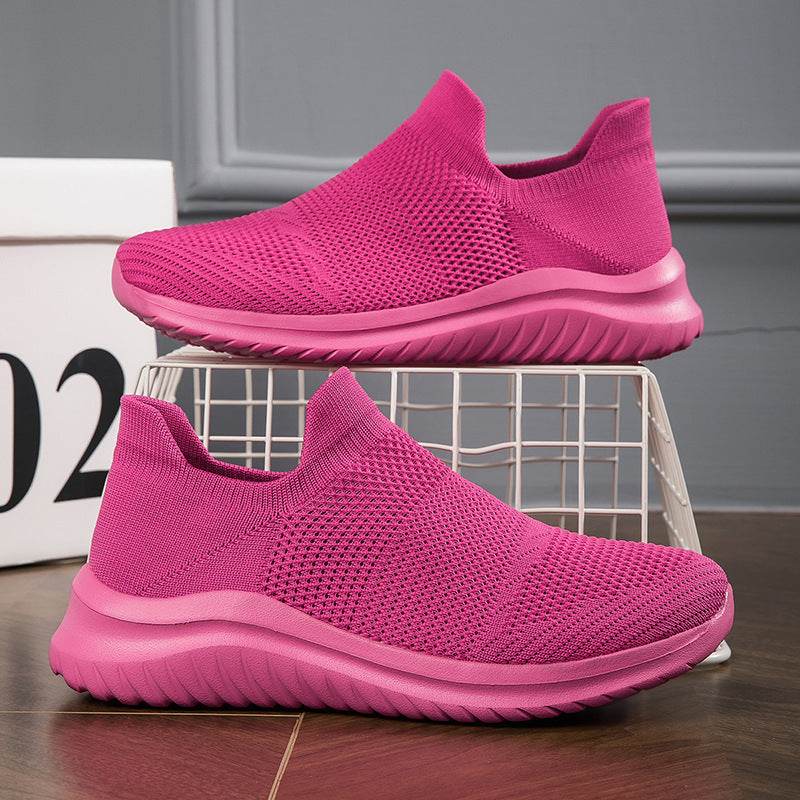 Flying Woven Women's Shoes Mesh Shoes Plus Size Casual Mesh Sneaker - MYLUXURY LANE ENTERPRISE