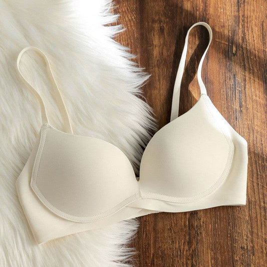 Ladies Gathering No Steel Ring Simple Breathable Underwear Bra - MYLUXURY LANE ENTERPRISE