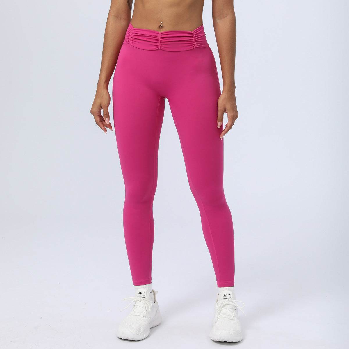 Pleated Yoga Ninth Pants Women's Sports - MYLUXURY LANE ENTERPRISE
