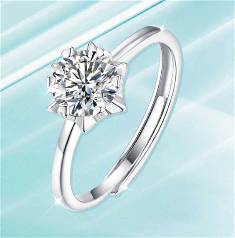 Half Of The Country Simulation Small Diamond Wedding Ring - MYLUXURY LANE ENTERPRISE