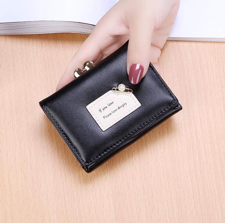 Ladies Simple Leather Short Folding Wallet - MYLUXURY LANE ENTERPRISE